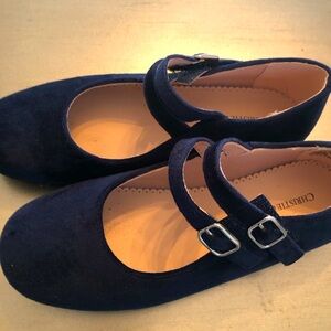 Christie and Jill girls shoes navy size 3